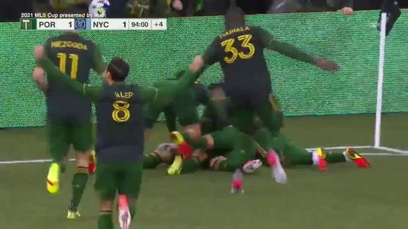 Gol de Felipe Mora para el 1-1 de Portland Timbers vs. New York City. (Video: Abc)