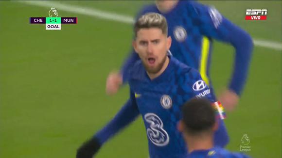 Jorginho anotó de penal el empate de Chelsea ante Manchester United. (Video: ESPN)