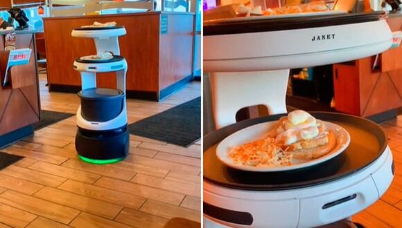 Un robot fue visto trabajando como mesero n un restaurante en Estados Unidos. | Créditos: @miabellaceo / TikTok