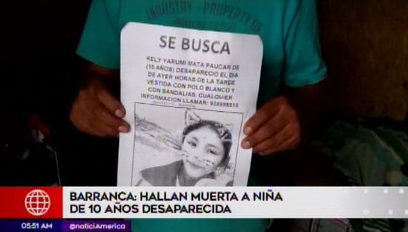 Hallan cadáver de niña en Barranca