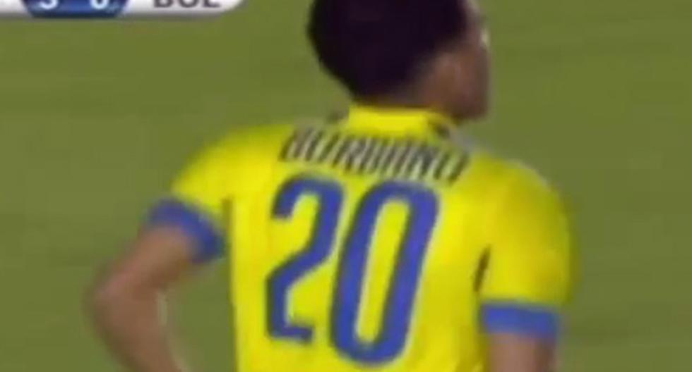 Gol de Burbano para Ecuador. (Foto: Captura)