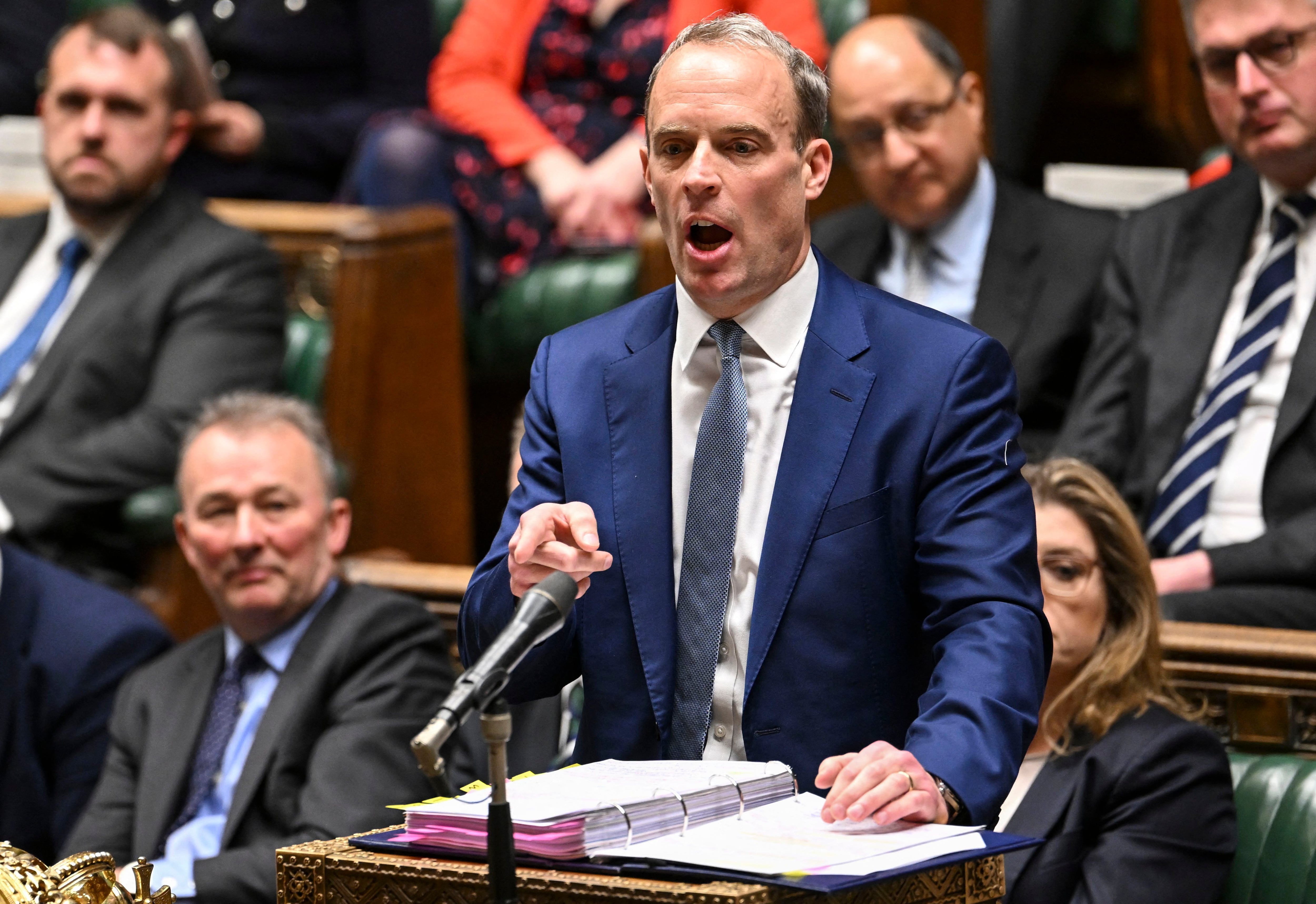 Raab, 49, was first elected to Parliament in 2010 and has held senior government posts, including Secretary for Justice and Foreign Affairs.  (Photo: AFP)