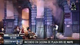 Plaza Dos de Mayo: incendio en inmueble ya fue controlado