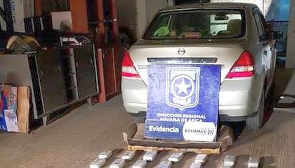 El detenido indicó a las autoridades que la droga procedía de Tacna y fue ocultada al interior del vehículo en un taller de la ciudad. Las autoridades investigarán a otros posibles involucrados en este delito (Foto: Aduanas de Chile)