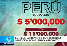 Selección peruana recibió millonario premio por ser subcampeón de laCopa América 2019