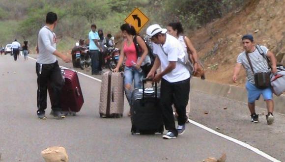 Paro minero: Se bloqueó la vía hacia Ecuador