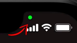 Qué significa el puntito verde que aparece en la esquina de iPhone