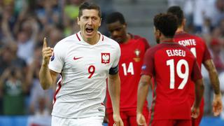 Lewandowski marcó a Portugal su primer gol en la Eurocopa 2016