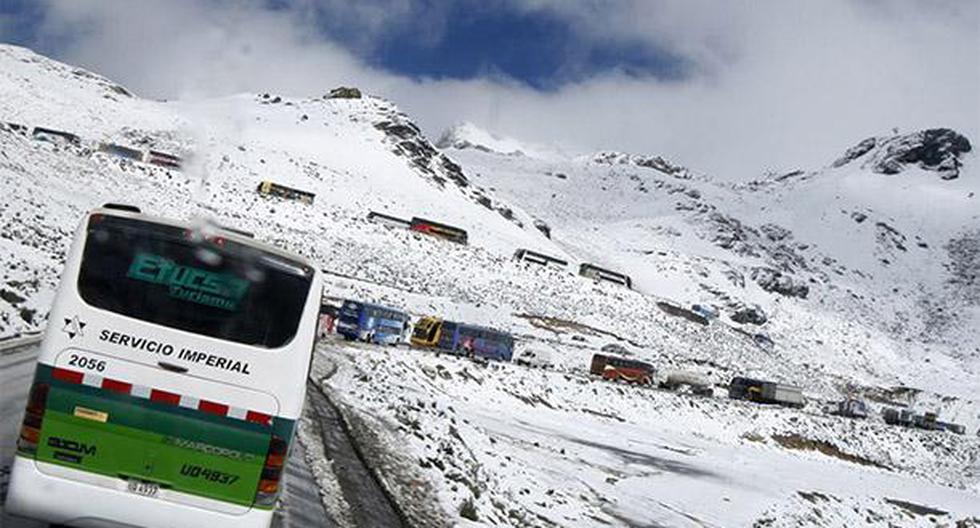 Perú. Caída de intensa nevada restringe tránsito vehicular en la vía Arequipa-Puno. (Foto: Agencia Andina)