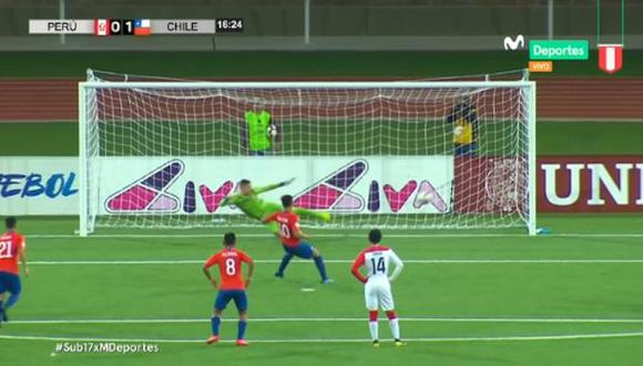 Perú vs. Chile EN VIVO: Alexander Aravena convirtió el 1-0 con gran ejecución desde el punto penal | Foto: CAptura