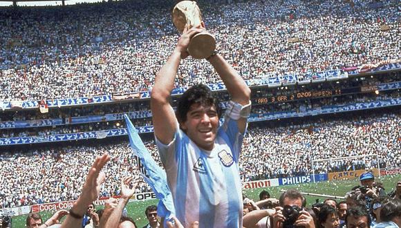 Diego Maradona fue la máximo figura en el campeonato de la 'Albiceleste en México 1986. Foto: AFP.