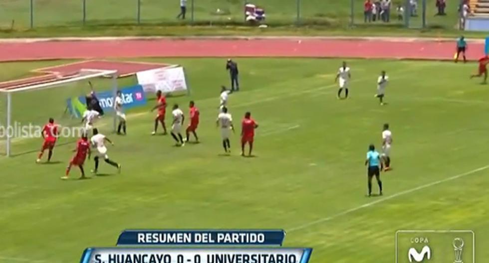 No te pierdas las mejores jugadas del partido entre Sport Huancayo y Universitario. (Foto: Captura)