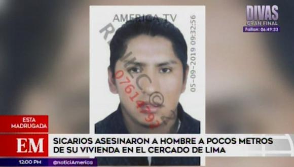 Ricardo Chavarría Arilus fue asesinado de tres balazos la noche del miércoles. (Captura: América Noticias)