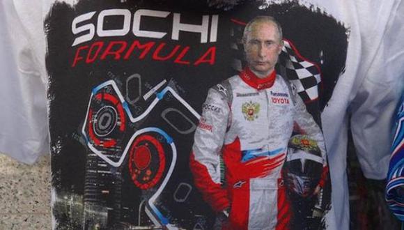 Ya se vende en Rusia los polos de Putin de la Fórmula 1