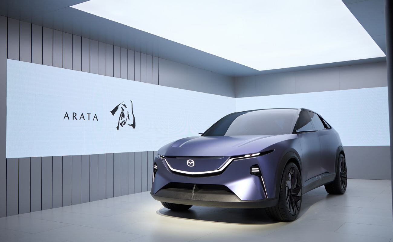 El Mazda Arata incorpora formas futuristas y modernas que van de la mano con la nueva forma de vida de los vehículos de nueva energía. (Foto: Mazda)