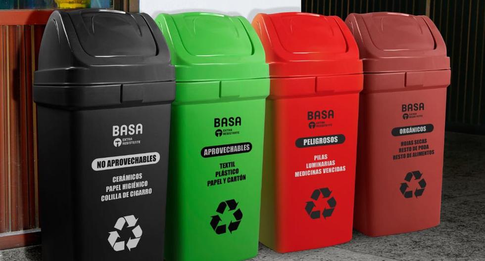 Contenedores de reciclaje y residuos; Tipos, colores y qué va en