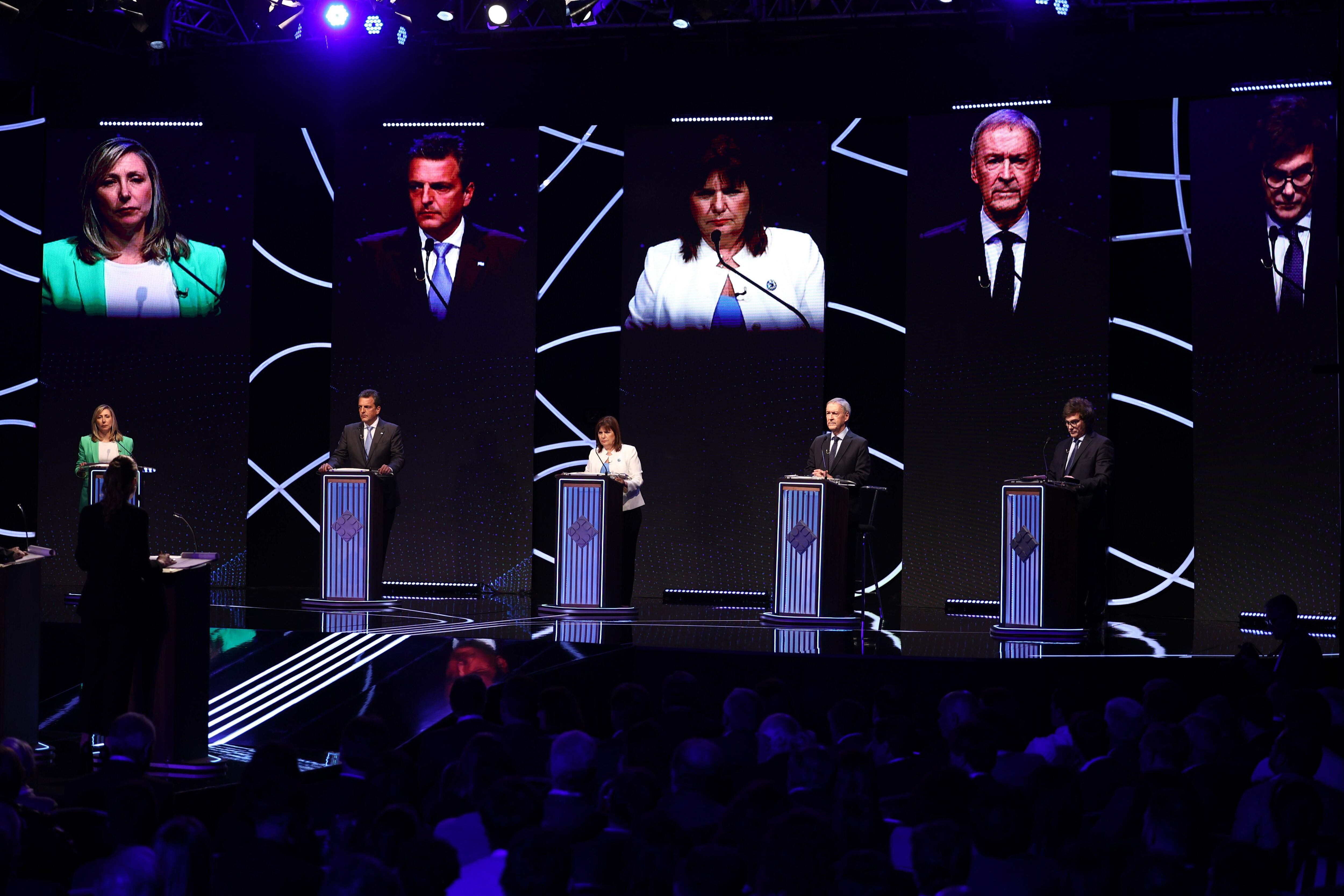 In total there are five candidates for president in these Argentine elections.  (GET IMAGES).