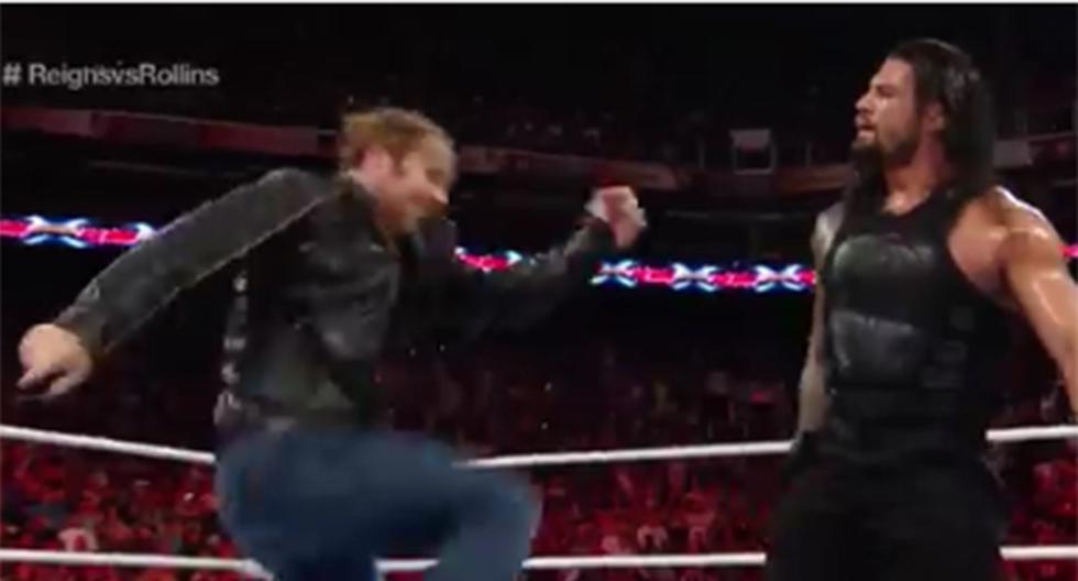 Dean Ambrose aplicó su Dirty Deeds a Roman Reigns en el final de Raw (Foto: Captura)