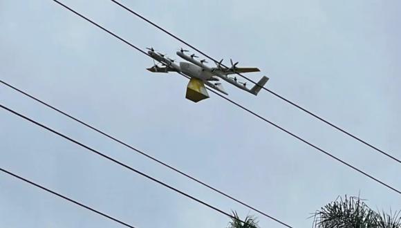 Google: dron de reparto de la empresa chocó contra unos cables de luz y dejó sin luz a 2.000 personas. (Foto: Energex)