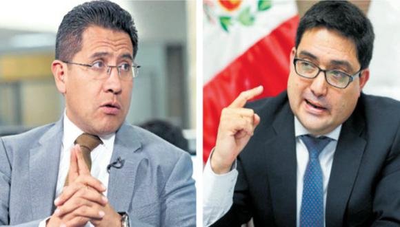 La procuraduría ad hoc para el Caso Lava Jato, a cargo de Jorge Ramírez (derecha), respondió a través un comunicado a la denuncia del procurador anticorrupción Amado Enco.