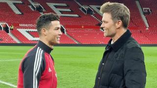 Cristiano Ronaldo tuvo una charla con Tom Brady, luego de su hat-trick con Manchester United