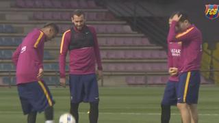 Barcelona: el divertido reto de Neymar y Munir [VIDEO]