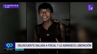Tumbes: delincuente agradece a fiscal tras su liberación | VIDEO