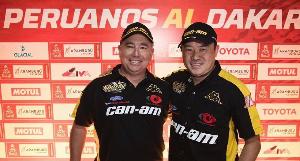 José Salaverry (der) será parte del Dakar 2019 en la categoría SxX a bordo de un Can Am Maverick X3 XRS con el dorsal 431 y tendrá como navegante a Paul Aray (izq). (Foto: Facebook José Salaverry)