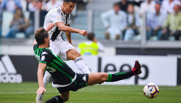 Juventus vs. Sassuolo: el golazo de Cristiano Ronaldo para su primer doblete en Italia. (Foto: AFP)