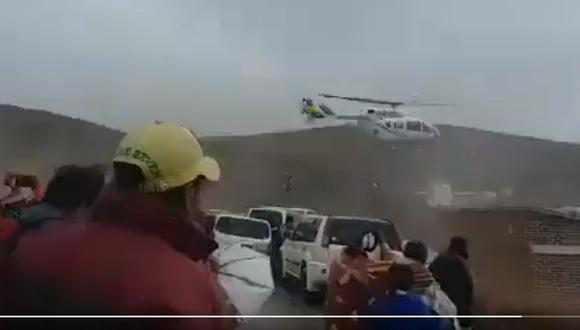 Bolivia: Helicóptero que transportaba a Evo Morales aterrizó de emergencia por falla mecánica.