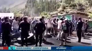 Apurímac: pobladores de Aymaraes bloquean un tramo de la vía Interoceánica