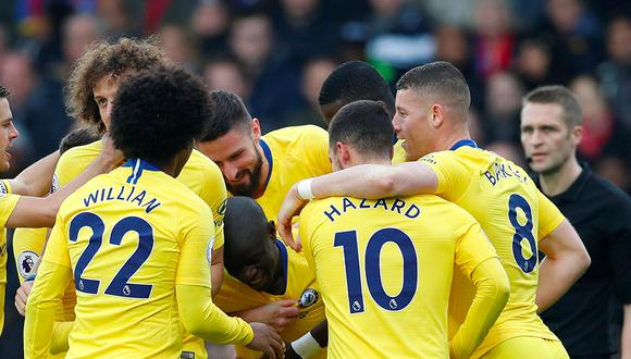 Chelsea despidió el 2018 con un triunfo por la cuenta mínima contra el Crystal Palace. El autor del gol fue N'Golo Kanté. (Foto: AFP)