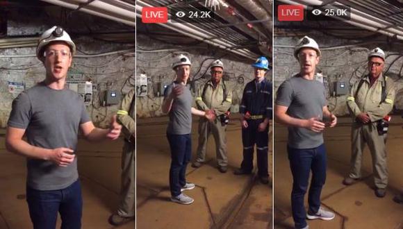 Zuckerberg publicó un extenso post y realizó una trasmisión en vivo desde las instalaciones de Carolina del Sur de Sanford Underground Research Facility. (Foto: Facebook)