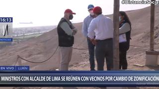 Lurín: alcalde de Lima se reunió con ministros de Cultura, Vivienda y del Ambiente por cambio de zonificación