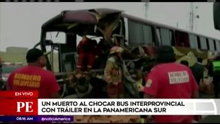 Cañete: un muerto dejó choque entre bus y un camión
