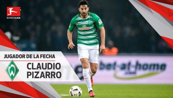 Pizarro obtuvo premio a mejor jugador de la fecha en Bundesliga