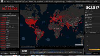 Mapa del coronavirus EN VIVO en el Mundo, hoy lunes 29 de junio: número de muertos e infectados 