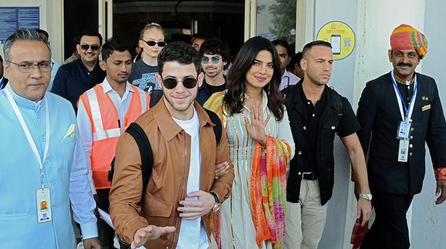Joe, el hermano de Nick Jonas, y su esposa, la actriz Sophie Turner, también están en India. (Foto: Agencias)
