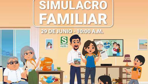 Este 29 de junio se realizará el Simulacro Familiar 2021. (Foto: Indeci)