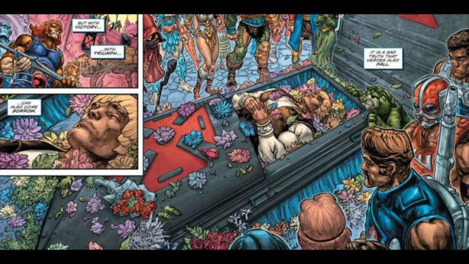 Mumm-Ra mata a He-Man en crossover de DC Comics.