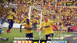 Barcelona venció 3-1 a Emelec por la Serie A de Ecuador en 'Clásico del Astillero'