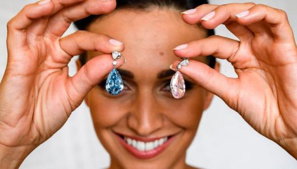 Los diamantes "Apollo blue" y "Artemis Pink" fueron ofrecidos en subasta en 2017 por decenas de millones de dólares cada uno. (Foto: Getty Images)