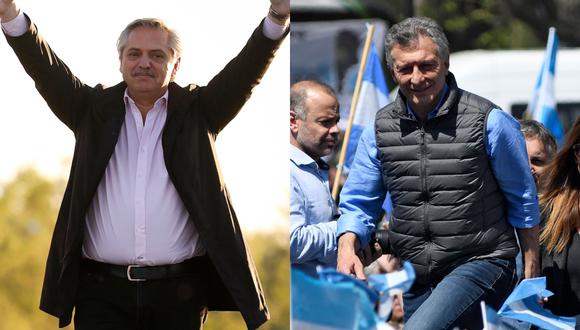 Los candidatos a presidente Alberto Fernández y Mauricio Macri. (AFP)