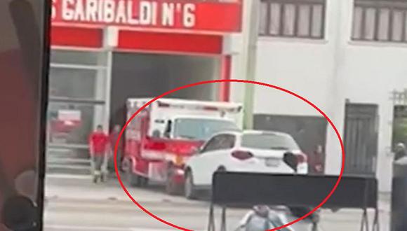 El hecho ocurrió cuando los bomberos se dirigían a atender una emergencia por atragantamiento de una persona (Foto: Captura de video / Buenos Días Perú)