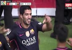 Barcelona vs Sporting Gijón: gran definición de Luis Suárez