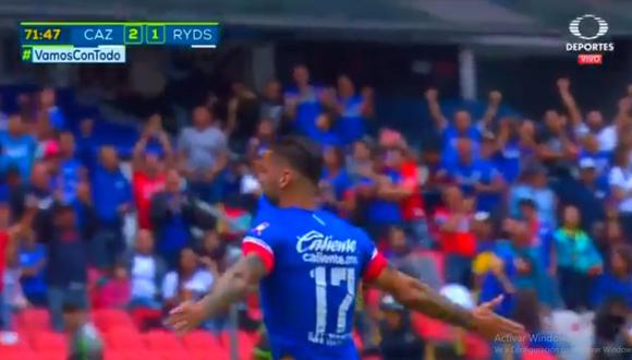 Cruz Azul derrotó 2-1 a Monterrey por una nueva fecha de la Liga MX. Édgar Méndez fue el autor del segundo gol de los 'Cementeros' (Foto: captura de pantalla)