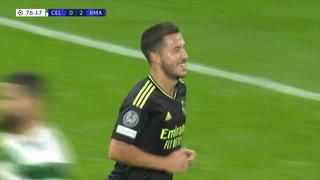 El belga vuelve al gol: Eden Hazard sorprendió y marcó el 3-0 del Real Madrid vs. Celtic | VIDEO