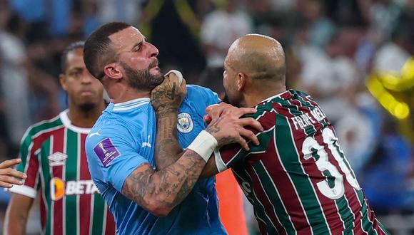 Felipe Melo - Kyle Walker: pelea tras final del Mundial de Clubes Manchester City vs Fluminense | Foto: AFP