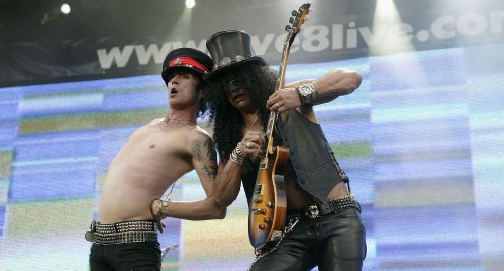 Scott Weiland y Slash en un concierto de Velvet Revolver en 2005 (Foto: Getty Images)