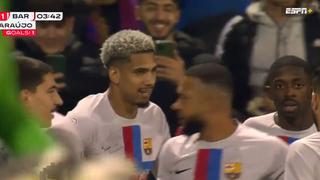 Gol de Ronald Araujo: mira el 1-0 de Barcelona vs Intercity | VIDEO